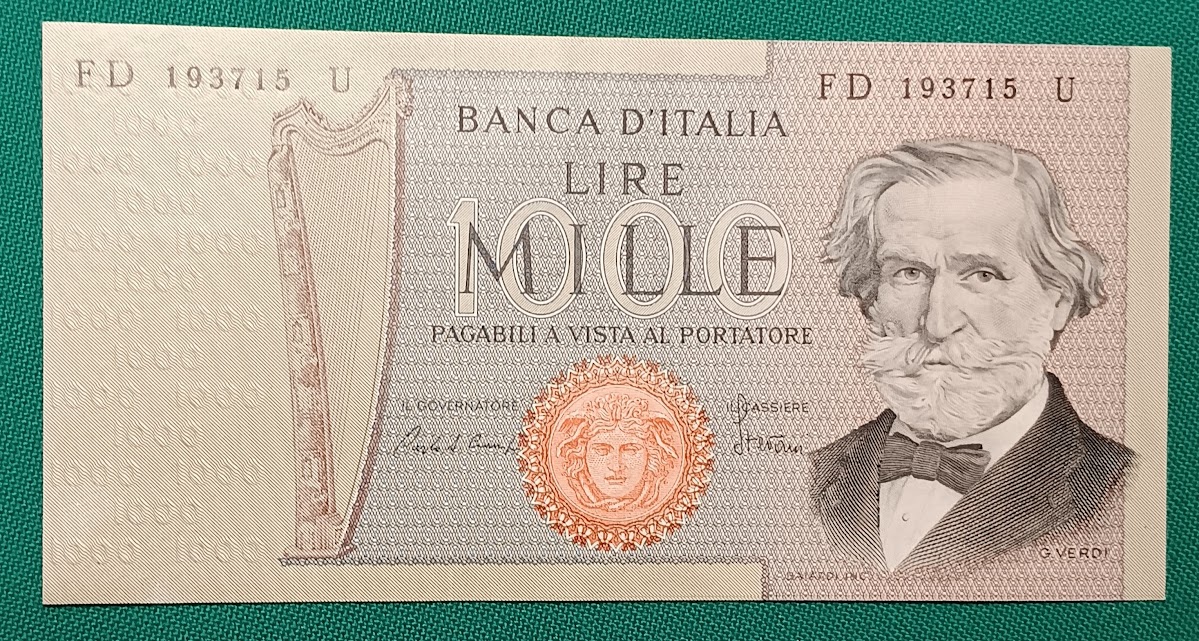 Id Banconota Mille Lire Giuseppe Verdi Ccni Circolo