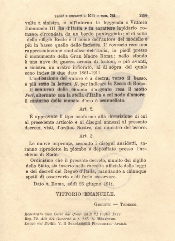 R. Decreto n°761 del 25 giugno 1911 - pag2