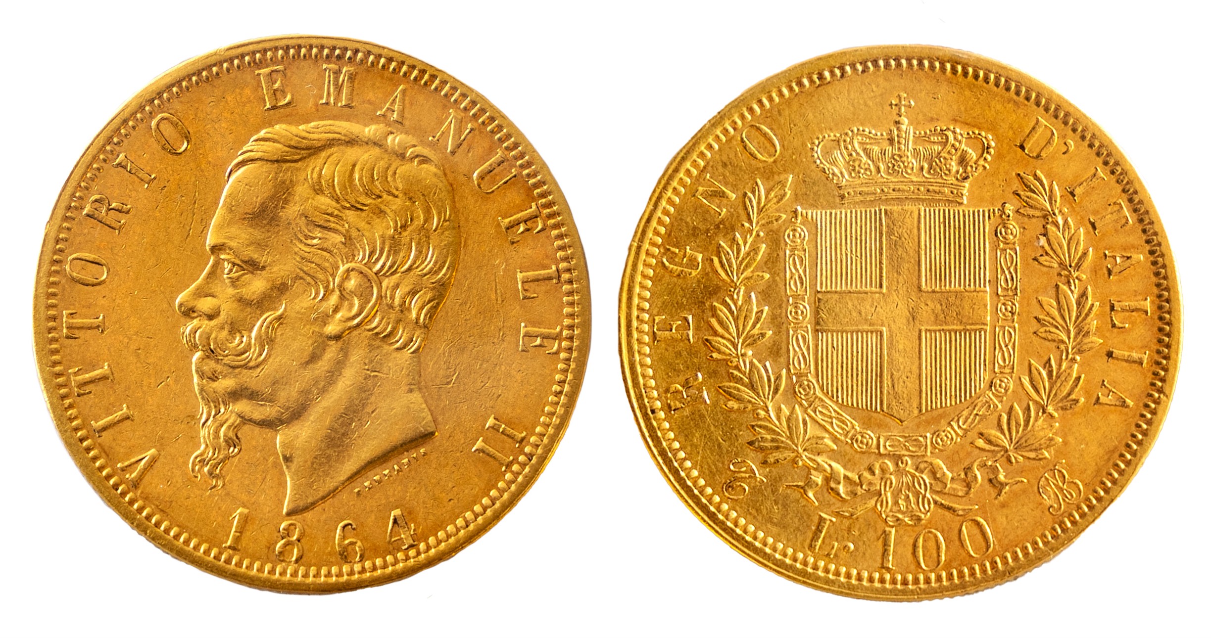 Vittorio Emanuele II, 100 lire 1864, stima 24.000-28.000